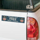  patriottisme, Proud Eagle over Amerikaanse vlag Bumpersticker (Op Truck)