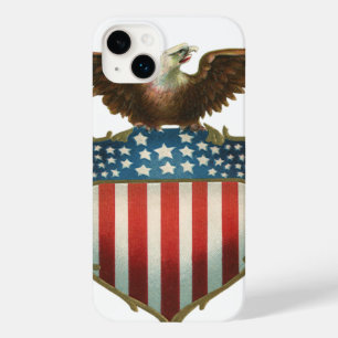  patriottisme, Proud Eagle over Amerikaanse vlag Case-Mate iPhone 14 Plus Hoesje
