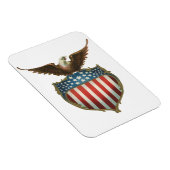  patriottisme, Proud Eagle over Amerikaanse vlag Magneet (Rechterzijde)