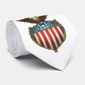 patriottisme, Proud Eagle over Amerikaanse vlag Stropdas (Opgerold)