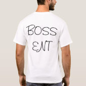 Patron "100%" lourd blanc de coton de T-shirt - (Dos)