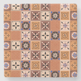 Patrón azulejo de color arena stenen onderzetter