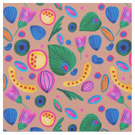 Patrón cozy boho terracota stof