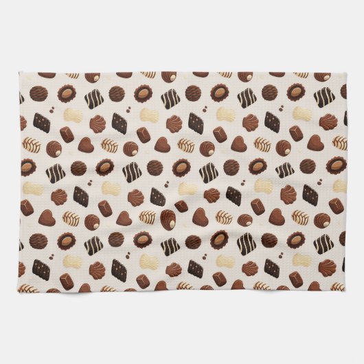 Patrón de caramelos de chocolate theedoek (Horizontaal)