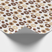 Patrón de dulces de chocolate cadeaupapier (Hoek)