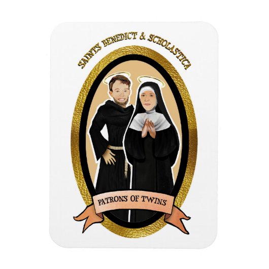 Patron Saints des jumeaux Icon Magnet (Vertical)