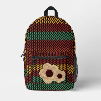 Patrón tejido crochet bedrukte rugzak