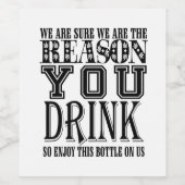 patron vin étiquette raison que vous buvez (Étiquettes simples)