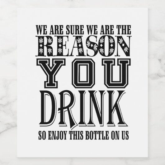 patron vin étiquette raison que vous buvez (Étiquettes simples)
