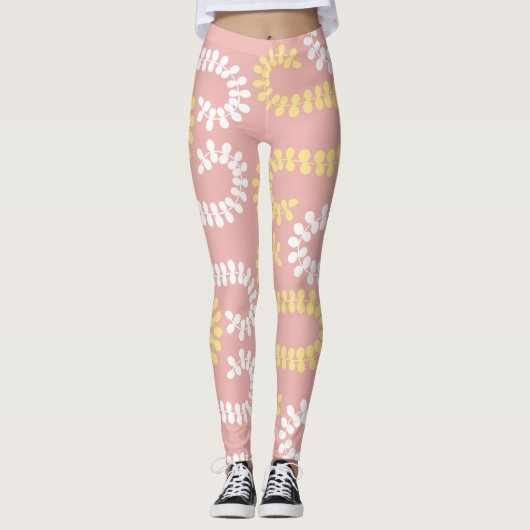patronen bladeren leggings (Voorkant)