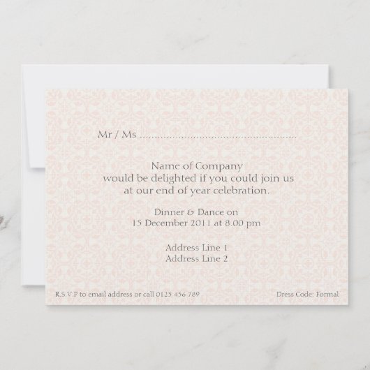 Patronen en grenzen 1 - Bedrijfs partijuitnodiging Kaart (Achterkant)