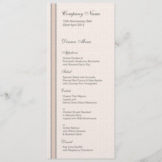 Patronen en grenzen 1 menu Dinner (Voorkant)