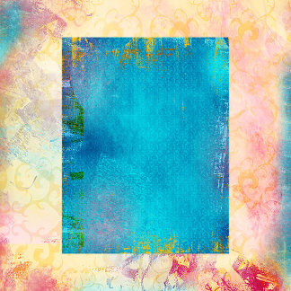 Patronen en schilderingen Blauw Damaskrapbook