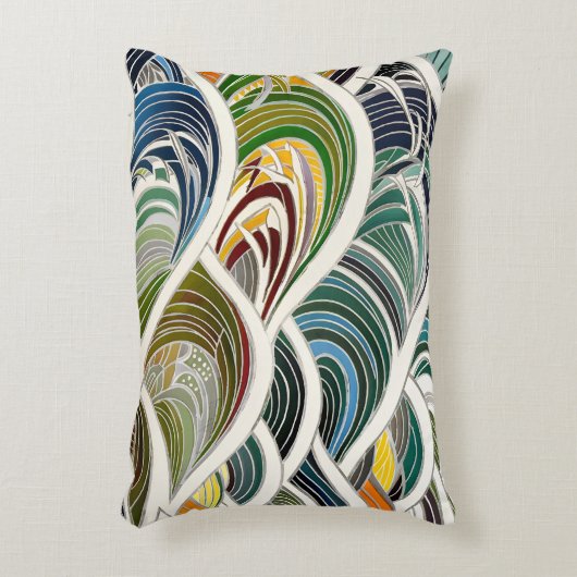 Patronen geïnspireerd door de zee accent kussen (Voorkant(Verticaal))