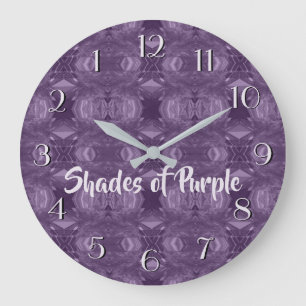 Patronen in Purples Backward Clock Grote Klok