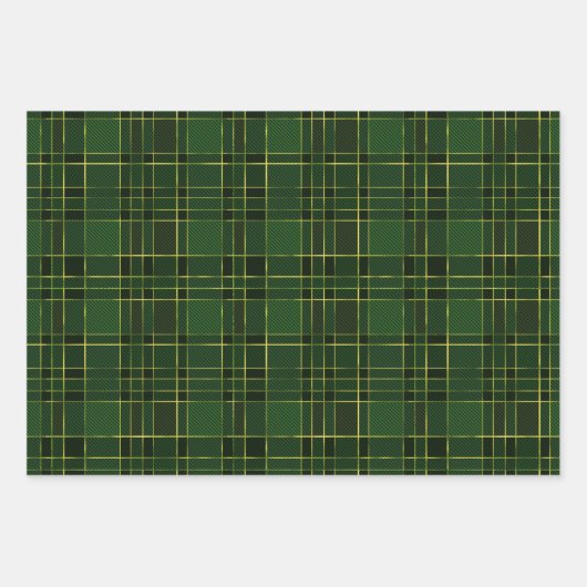 Patronen met rode, gouden en groene winterkerstpat inpakpapier vel (Voorkant 2)