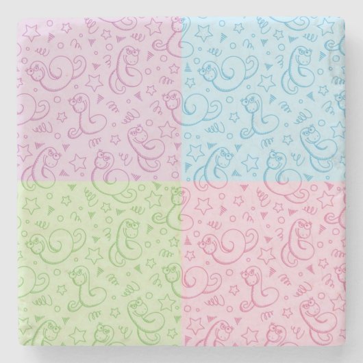 patronen met slangen stenen onderzetter (Voorkant)