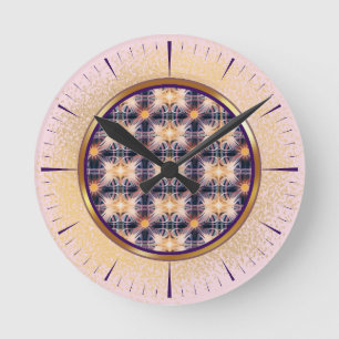 Patronen van licht ronde klok