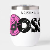 patronne nom modifiable, crypto mug cadeau pour el (Avant)