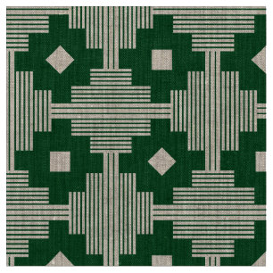 Patroon 061214 - White op DArk Green 02481c Stof