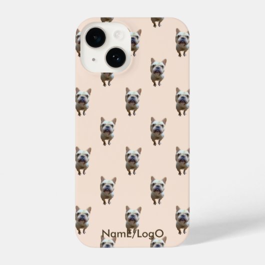 patroon_1_franse bulldog_1 iPhone case iPhone Hoesje (Achterkant)