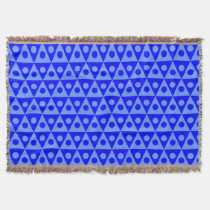 Patroon 260514 - Schaduwen van blauw Deken