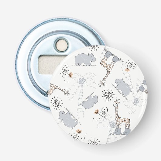 patroon 2 doedelen button flesopener (Voorkant)