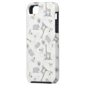 patroon 2 doedelen Case-Mate iPhone case (Achterkant Links)