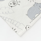 patroon 2 doedelen fleece deken (Hoek)