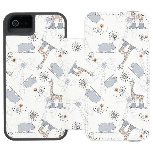 patroon 2 doedelen incipio iPhone portemonnee hoesje (Agenda Open)