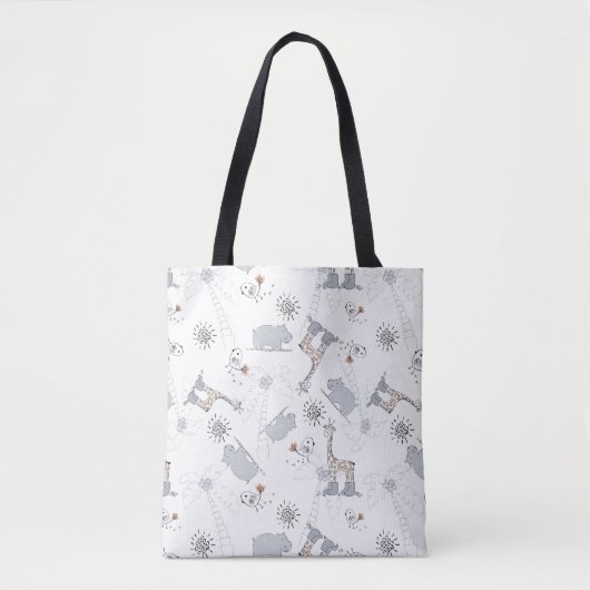 patroon 2 doedelen tote bag (Voorkant)