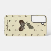 patroon_3_eikel_1 samsung galaxy hoesje (Achterkant horizontaal)