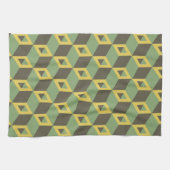 Patroon 3D Illusion Squares Theedoek (Horizontaal)