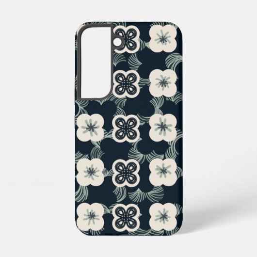 patroon_5_bloem_1 samsung galaxy hoesje (Achterkant)