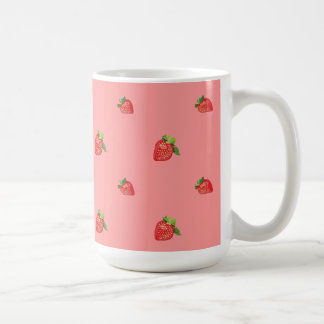 patroon aardbeien koffiemok