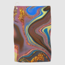 patroon abstract bruin golfhanddoek