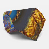 patroon abstract bruin stropdas (Opgerold)