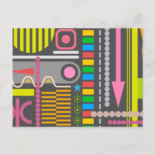 Patroon abstract Technology Control Panel Briefkaart (Voorkant)