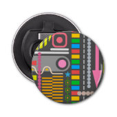 Patroon abstract Technology Control Panel Button Flesopener (Voorkant)
