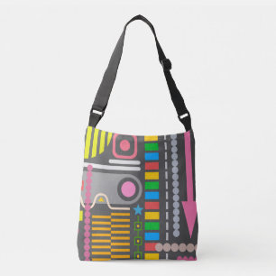Patroon abstract Technology Control Panel Crossbody Tas
