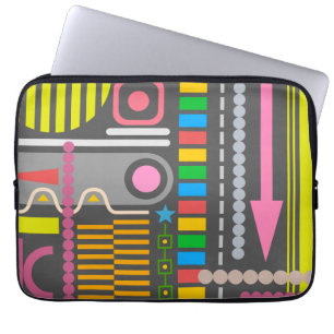 Patroon abstract Technology Control Panel Laptop Sleeve