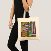 Patroon abstract Technology Control Panel Tote Bag (Voorkant (product))