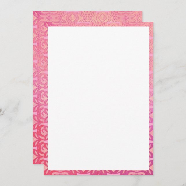 patroon abstracte roze (Voorkant / Achterkant)