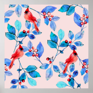 patroon achtergrond abstract rood caleidoscoop ont poster