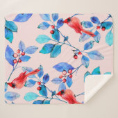 patroon achtergrond abstract rood caleidoscoop ont sherpa deken (Voorkant (horizontaal))