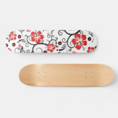Patroon ARTs - hibiscus decor Skateboard (Horizontaal)