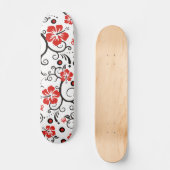 Patroon ARTs - hibiscus decor Skateboard (Voorkant)