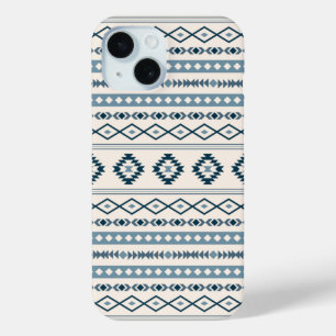 Patroon Aztec Blues Cream Mixed Motifs