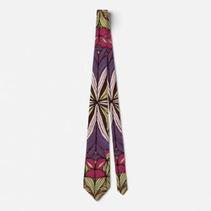 Patroon Batik blauw rood Stropdas