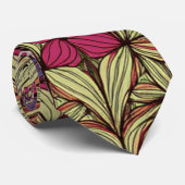 Patroon Batik blauw rood Stropdas (Opgerold)